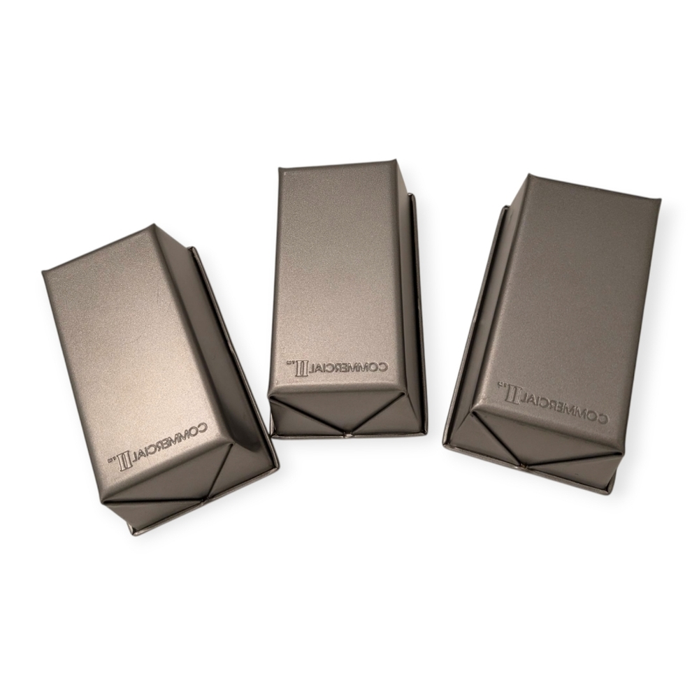 MINI LOAF PANS Chicago Metallic Nonstick 3Pc Set 6x3 Commercial Aluminized Steel